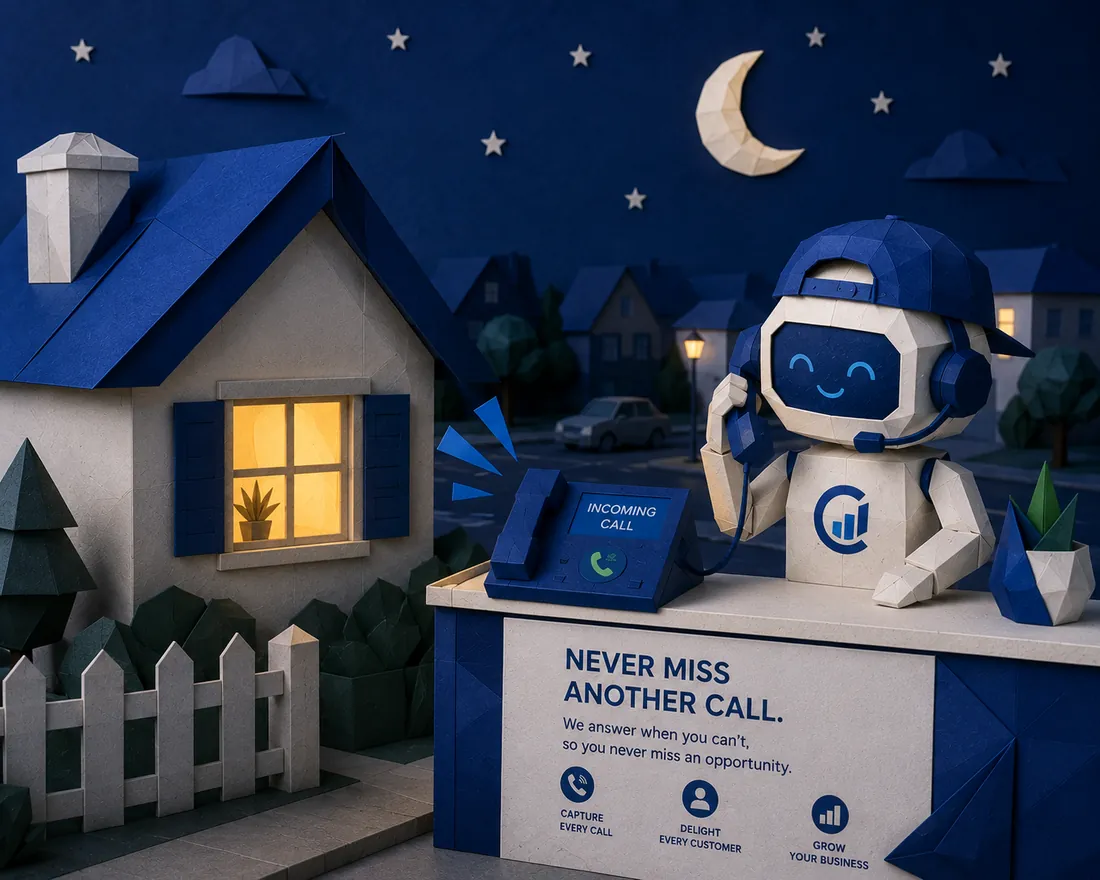 Paper-craft night scene with a call answered while the street sleeps